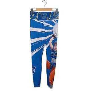Street Fighter Campcom Anime Video Game Legging Pant Small Women's Blue